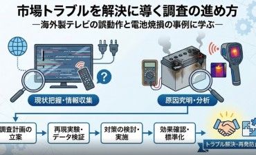 市場トラブルを解決に導く調査の進め方～海外製テレビの誤動作と電池焼損の事例に学ぶ～