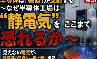 半導体は「装置」が支配する～第９回  なぜ半導体工場は“静電気”をここまで恐れるのか～