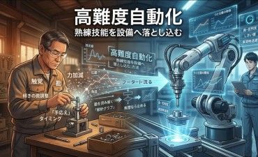 高難度自動化とは何か、第7回　人にしかできない作業を自動化する  ～熟練技能を設備へ落とし込む方法～