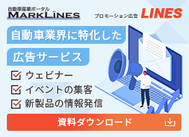 自動車産業ポータル　MARKLINES　プロモーション広告　LINES